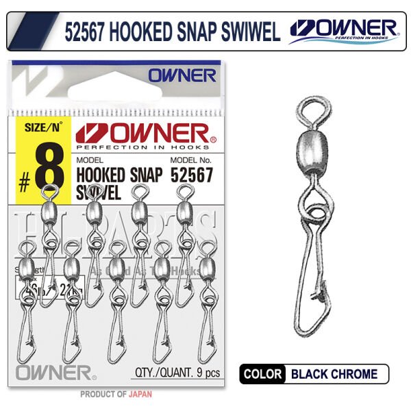Owner 52567 Hooked Snap Swivel Klipsli Fırdöndü 4-0