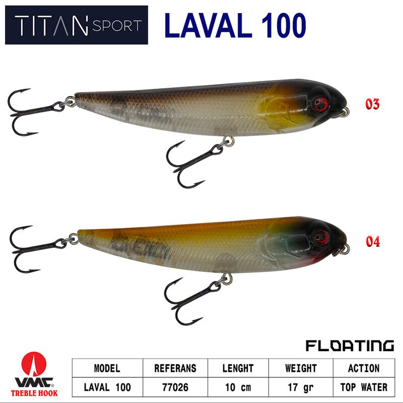 Titan Laval  10 cm 17 gr  TopWater Maket Balık 4