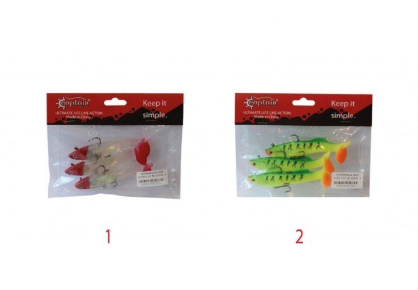 Captain 3575 Perfecto Soft 10cm Turna Silikonu 3'lü Paket Suni Balık 2