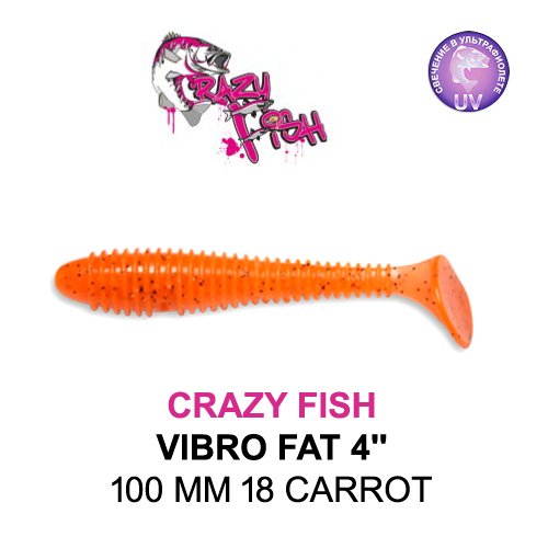 CRAZY FISH VIBRO FAT / 100 MM / COLOR: 18 CARROT