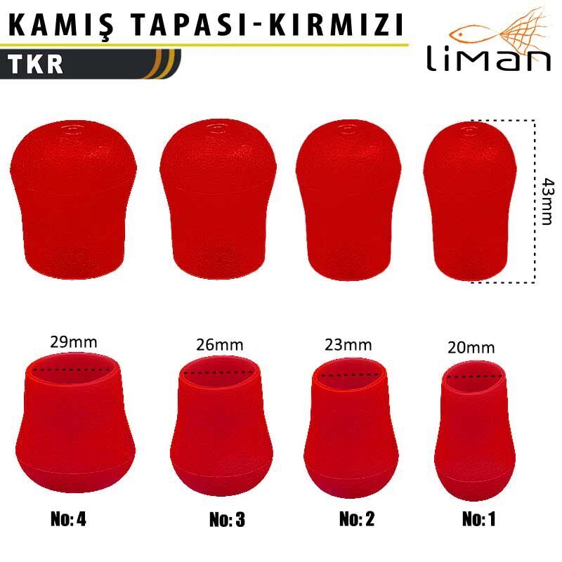 Liman Kamış Tapası Kırmızı - 10 adetli 4