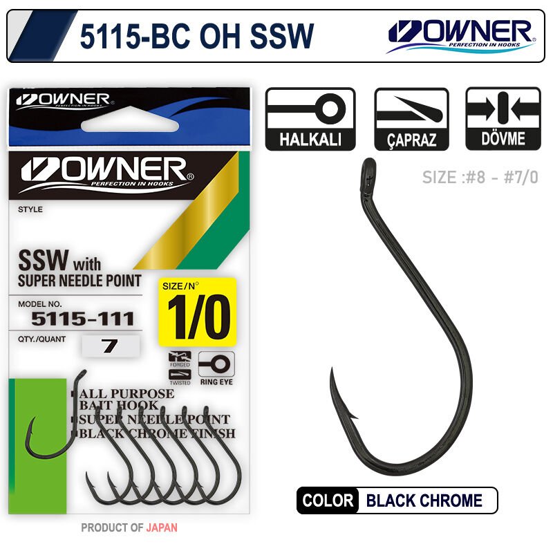 Owner 5115 Oh Ssw Black Chrome İğne 4-0