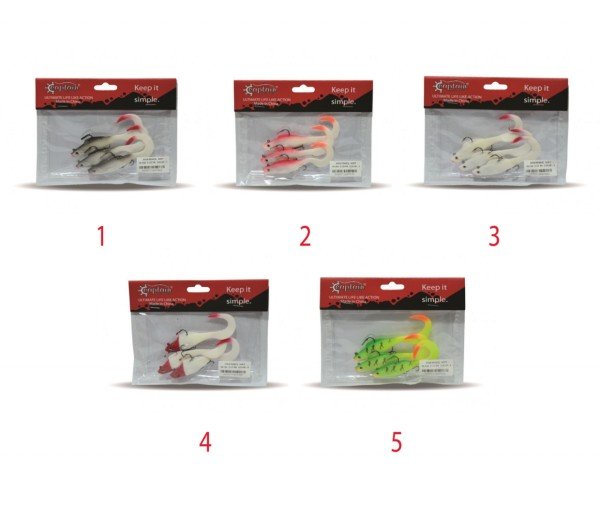 Captain 3559 Pencil Soft 10cm Levrek Silikonu 3'lü Suni Balık 1