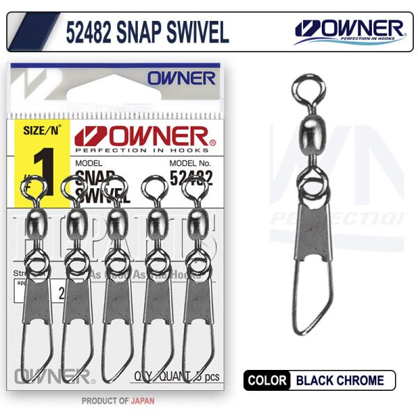 Owner 52482 Snap Swivel Klipsli Fırdöndü 5-0