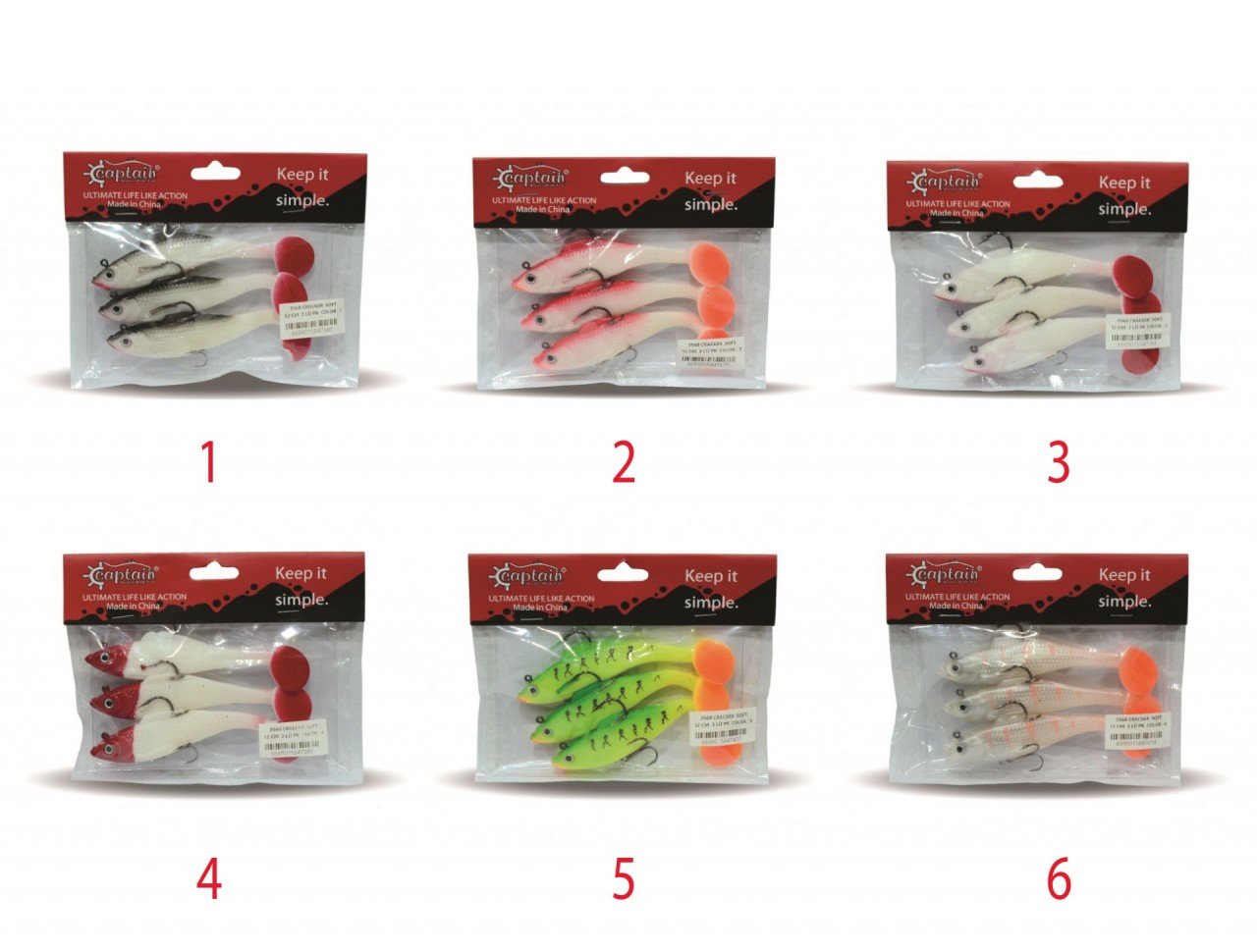 Captain 3567 Cracker Soft 10cm Levrek Turna Silikonu 3'lü Set Suni Balık 1