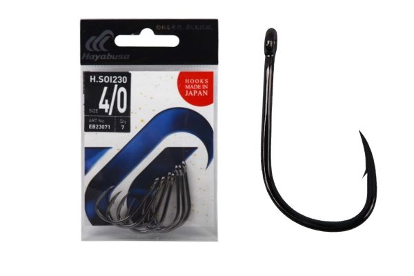Hayabusa HSOI 230 Delikli Papağan Olta İğnesi 7'li Paket Black Nikel 3/0