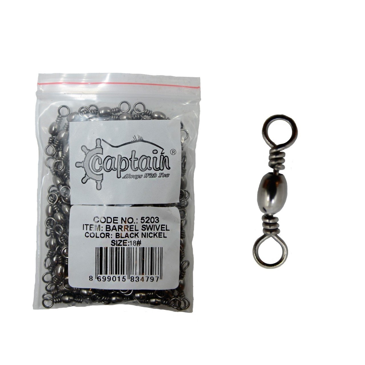 Captain 5203 Fırdöndü 144'lü Paket Black Nikel 18