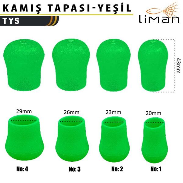 Liman Kamış Tapası Yeşil - 10 Adetli 1