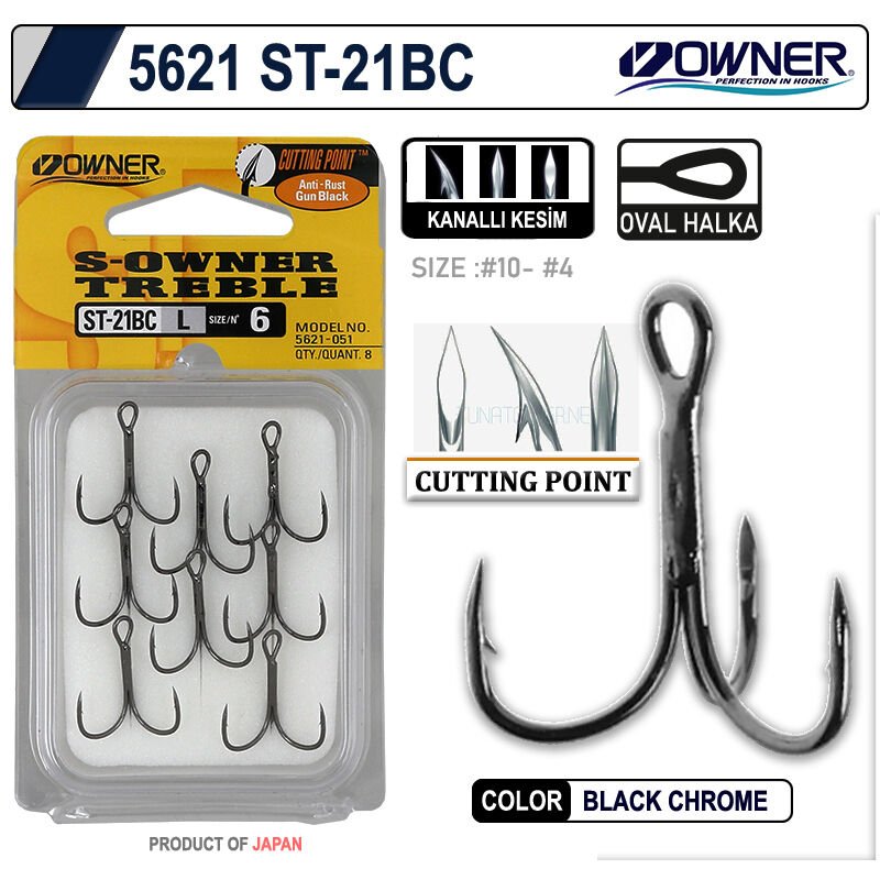 Owner 5621 St-21 Black Chrome  Çarpma İğne 6