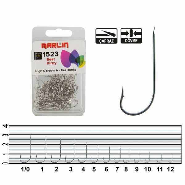 Marlin 1523D Duratin Olta İğnesi No:1/0 (100Pcs)
