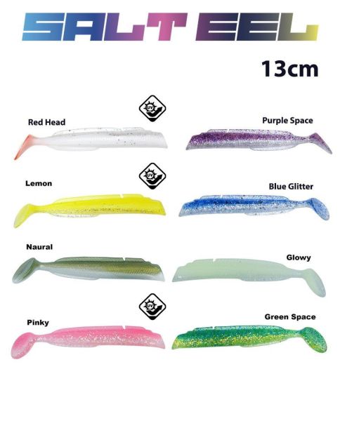 Fujin Salt Eel Body 13cm x3 Silikon Yem Gövde 