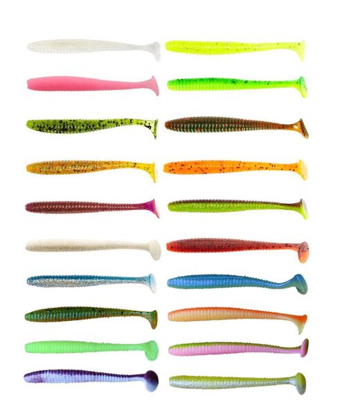 Lucky John S-Shad Tail 3.8'' (9.65 cm) 5P Silikon Yem T42