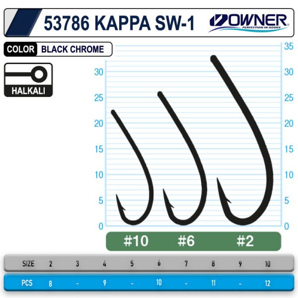 Owner 53786 Kappa Sw-1 Black Chrome İğne 2