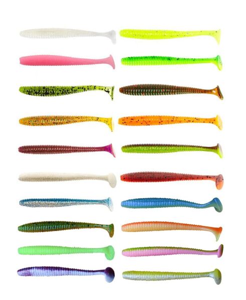 Lucky John S-Shad Tail 3.8'' (9.65 cm) 5P Silikon Yem S88