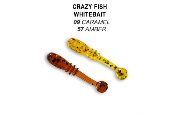 CRAZY FISH WHITEBAIT 20 MM COLOR: 09 CARAMEL - 57 AMBER