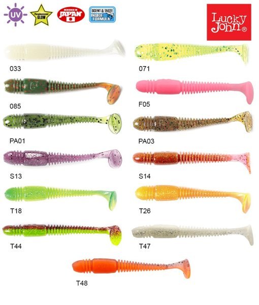 Lucky John Tioga 2.9'' (7.36 cm) 7P Silikon Yem PA01
