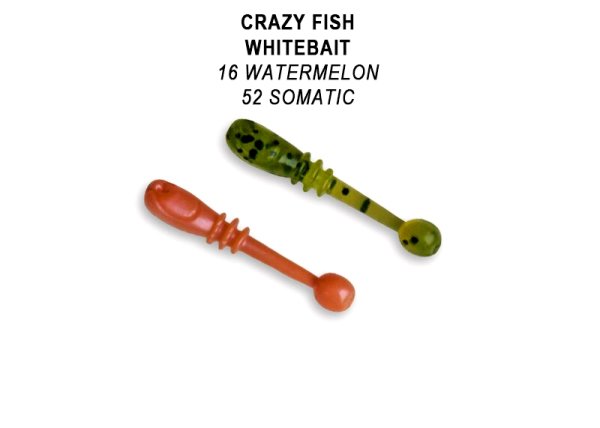 CRAZY FISH WHITEBAIT 20 MM COLOR: 16 WATERMELON - 52 SOMATIC