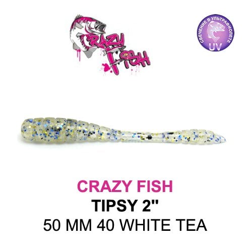 CRAZY FISH TIPSY / 50 MM / COLOR: 40 WHITE TEA