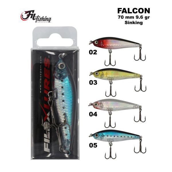 Filex Lures Falcon Sinking Maket Balık 70 mm 8.5 gr 04