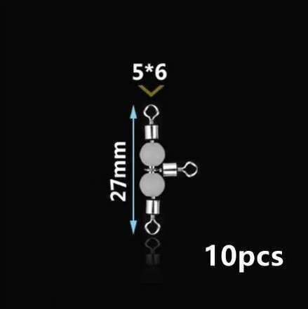 Captain 5049 Üçlü Boncuklu Fırdöndü 10lu Paket Black Nikel