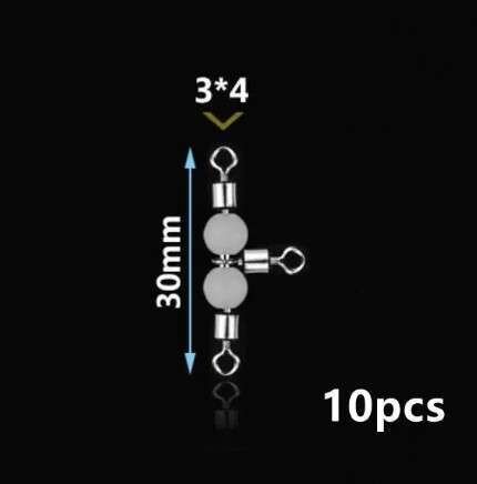 Captain 5049 Üçlü Boncuklu Fırdöndü 10lu Paket Black Nikel