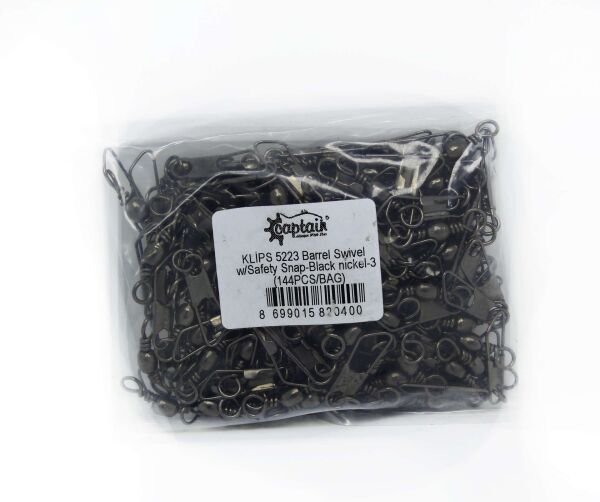 Captain 5223 Klips 144lü Paket Black Nikel