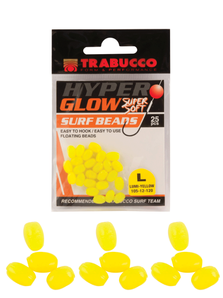 Trabucco Hyper Glow Surf Beads #L Boncuk White