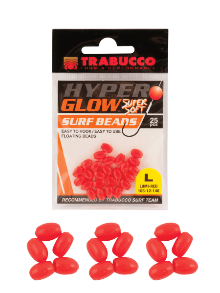 Trabucco Hyper Glow Surf Beads #L Boncuk White