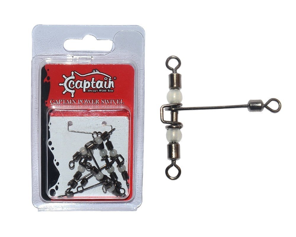 Captain 5126 Üçlü Uzun T Fırdöndü 5'li Paket Black Nikel 4x5