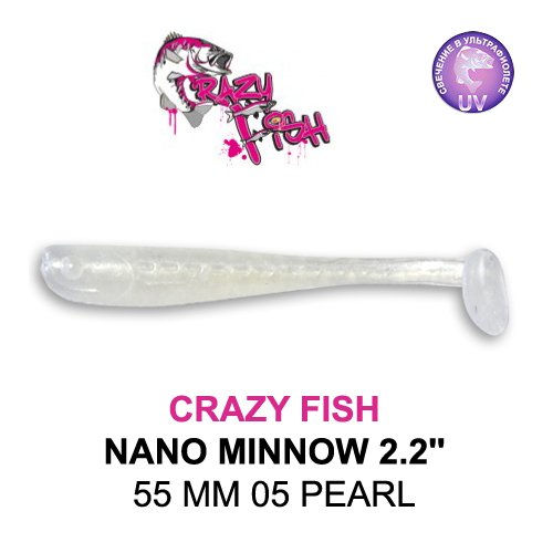 CRAZY FISH NANO MINNOW 2,2 / 55 MM / COLOR: 5-6 PEARL