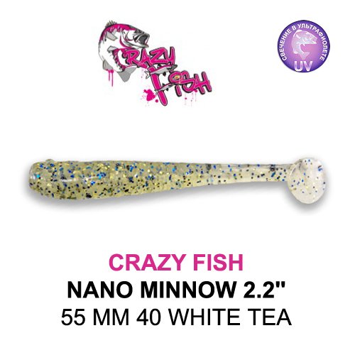 CRAZY FISH NANO MINNOW 2,2 / 55 MM / COLOR: 40 WHITE TEA