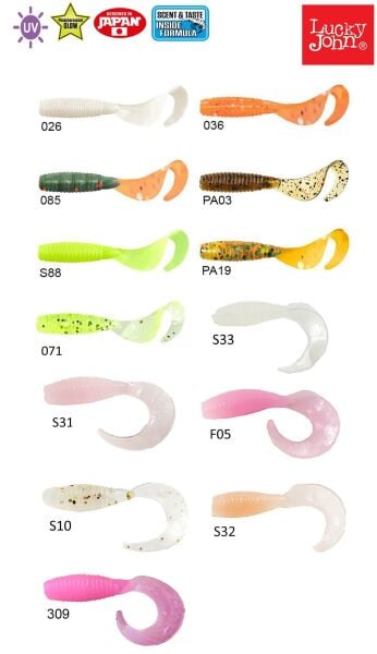 Lucky John Micro Grub 1'' (2.5 cm) Silikon Yem 15P 309