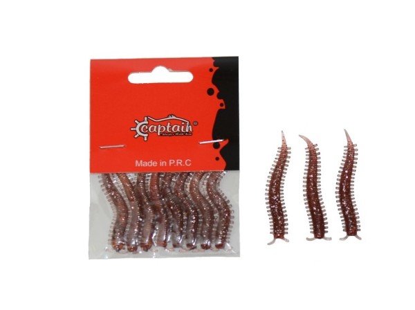 Captain 3564 Ajibishi Silk Worm 5.5cm LRF Silikon Yem 8'li Set 1