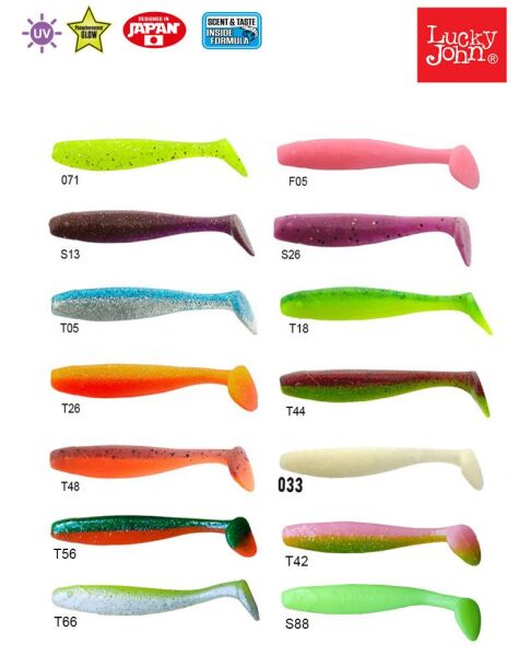 Lucky John Minnow 2.2'' (5.59 cm) 10P Silikon Yem S88