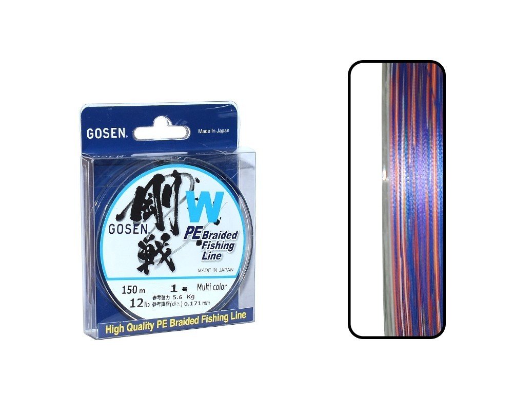Gosen W4 Casting PE 4 Kat Spin İp Misina 150mt Multi Color 1.0 PE