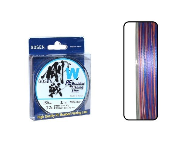 Gosen W4 Casting PE 4 Kat Spin İp Misina 150mt Multi Color 1.0 PE