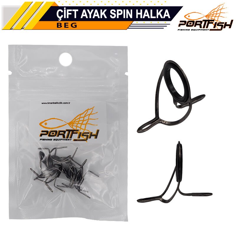 Portfish Paslanmaz Çift Ayak Spin Halka Seti - 10 adetli