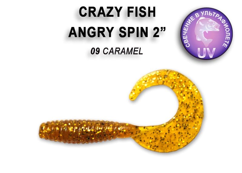CRAZY FISH ANGRY SPIN 45 MM COLOR: 9-6 CARAMEL