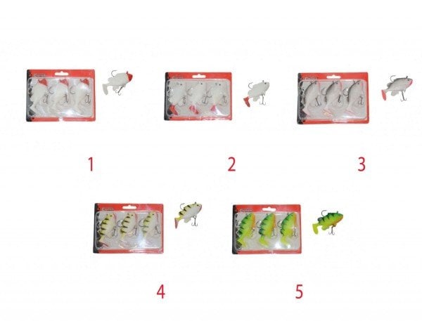 Captain 3563 Orient Soft 9cm Levrek Silikonu 3'lü Set Suni Balık 3