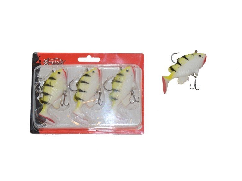 Captain 3563 Orient Soft 9cm Levrek Silikonu 3'lü Set Suni Balık 4