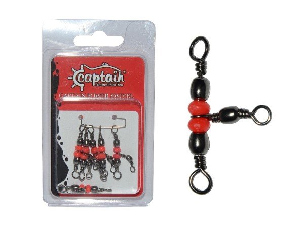 Captain 5129 Üçlü Boncuklu T Fırdöndü 6'lı Paket Black Nikel 7x9