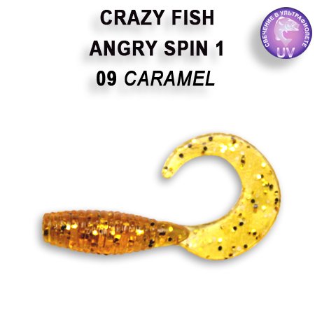 CRAZY FISH ANGRY SPIN 25 MM COLOR: 9-6 CARAMEL