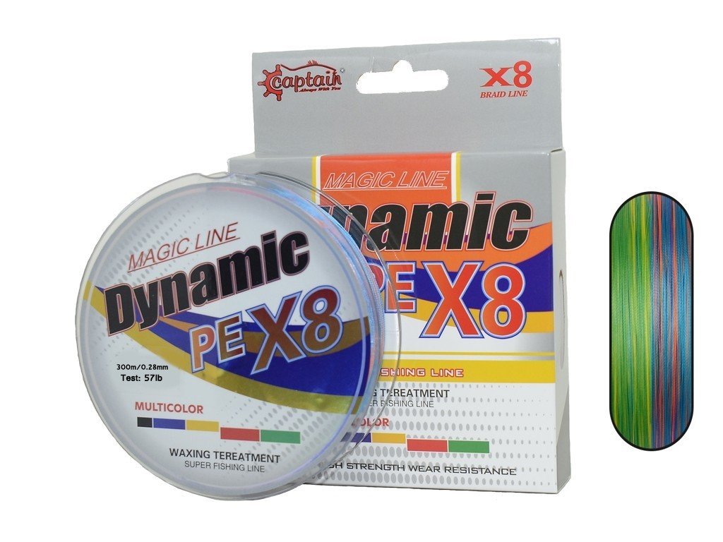 Captain Dynamic PE 8 Örgü İpi Misina 300mt Multi Color 0.28 mm