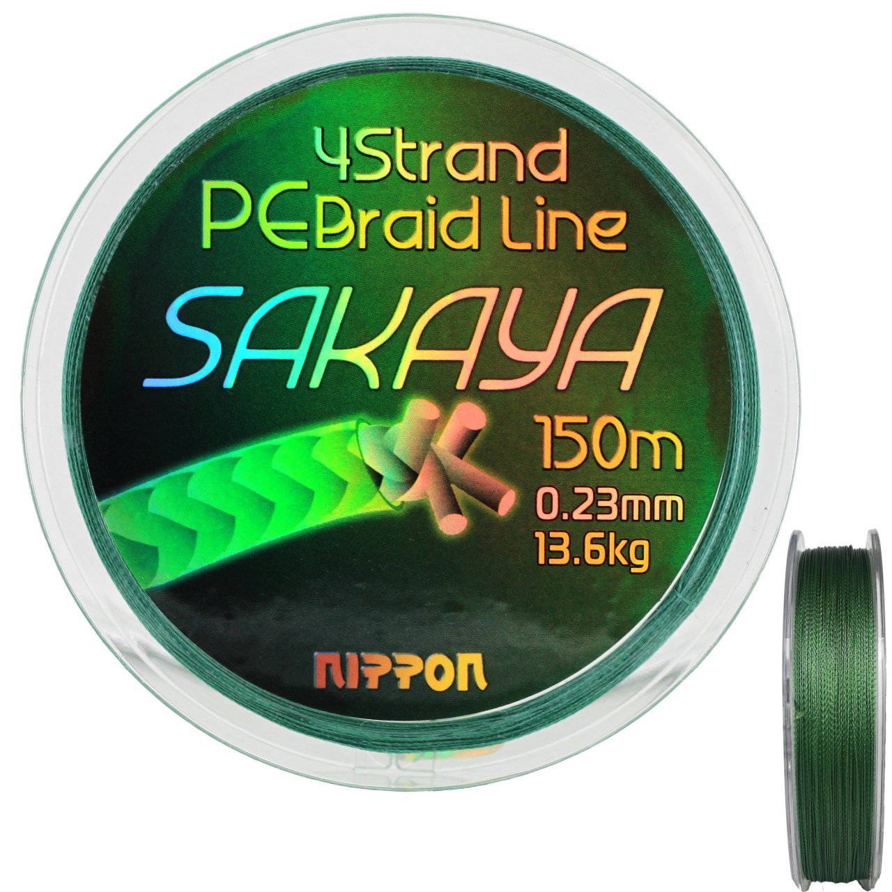 Sakaya 150 Mt İp Misina 4X D.Green 0,14 mm