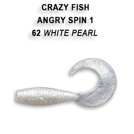 CRAZY FISH ANGRY SPIN 25 MM COLOR: 62-4 WHITE PEARL