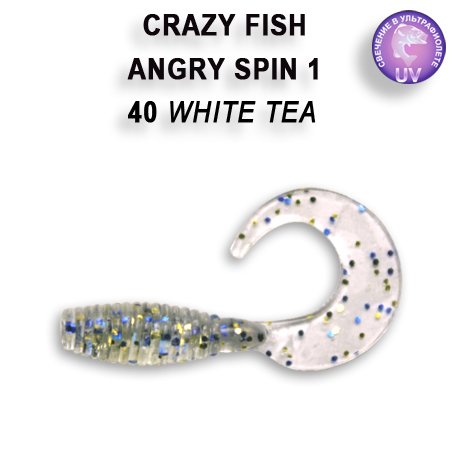 CRAZY FISH ANGRY SPIN 25 MM COLOR: 40-6 WHITE TEA