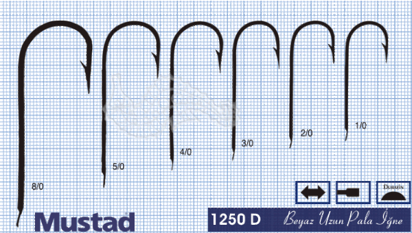 Mustad Olta İğnesi 1250D 100lü Standart - NO:6-0