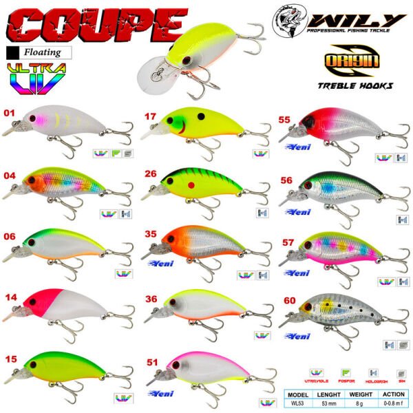 Wily Coupe 5,3 cm Maket Balık 8 gr (0-0.8M) 36