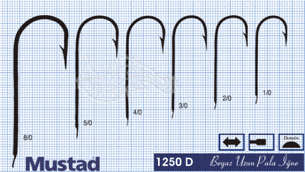 Mustad Olta İğnesi 1250D 100lü Standart - NO:7-0