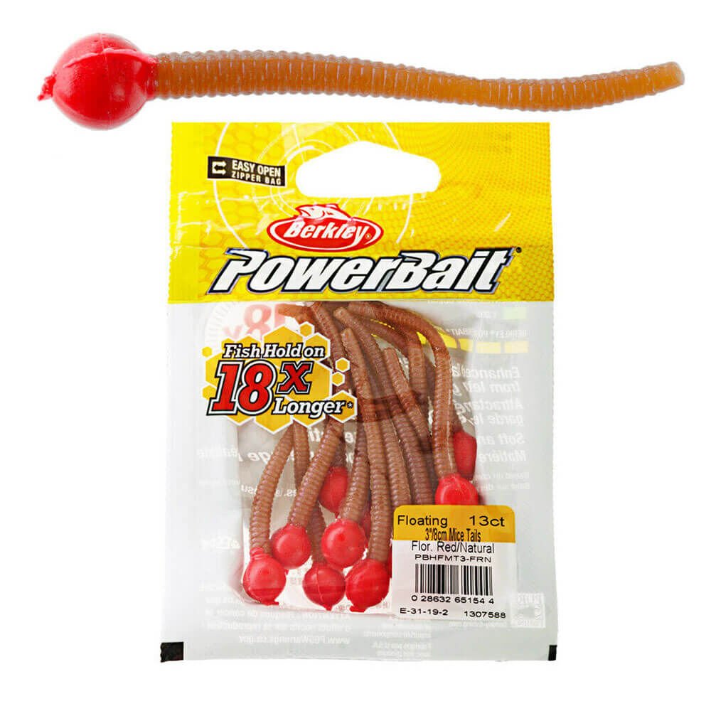 Berkley Powerbait Floating Mice Tails Sahte Yemi ORANGE SILVER-CHARTREUSE - 8CM - 13LU
